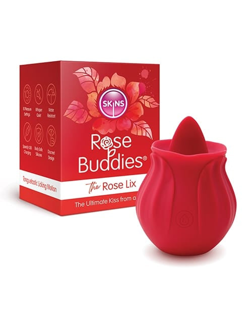 Clit Ticklers Skins Rose Buddies The Rose Lix - Red