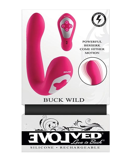 Clit & Vaginal Combos Evolved Buck Wild Come Hither Dual End Massager - Pink
