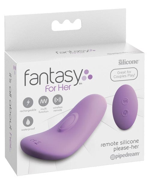 Clit & Vaginal Combos Fantasy For Her Please-Her Remote Control Clitoral Vibrator - Purple