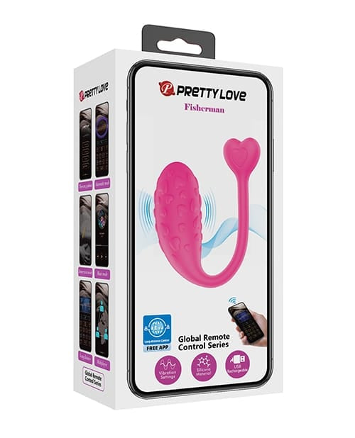Clit & Vaginal Combos Pretty Love Fisherman Vibrating Egg - Hot Pink