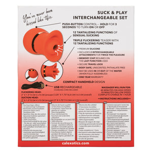 Clitoral Pumps French Kiss Suck and Play Interchangeable Set