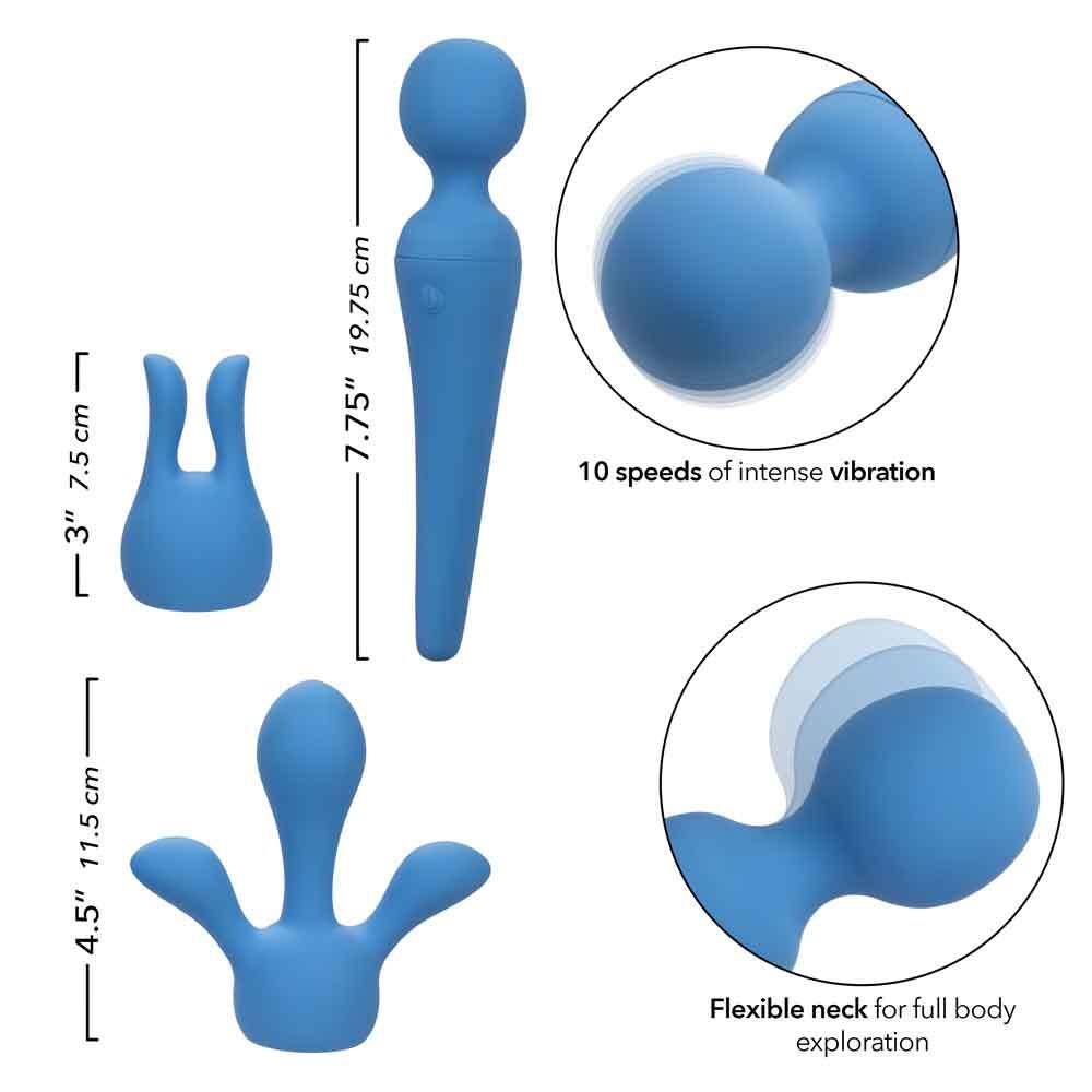 Clitoral Vibrators Couture Collection Body Wand Kit - Blue