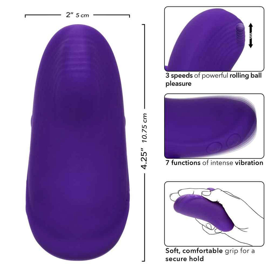 Clitoral Vibrators Envy Handheld Rolling Ball Massager - Purple