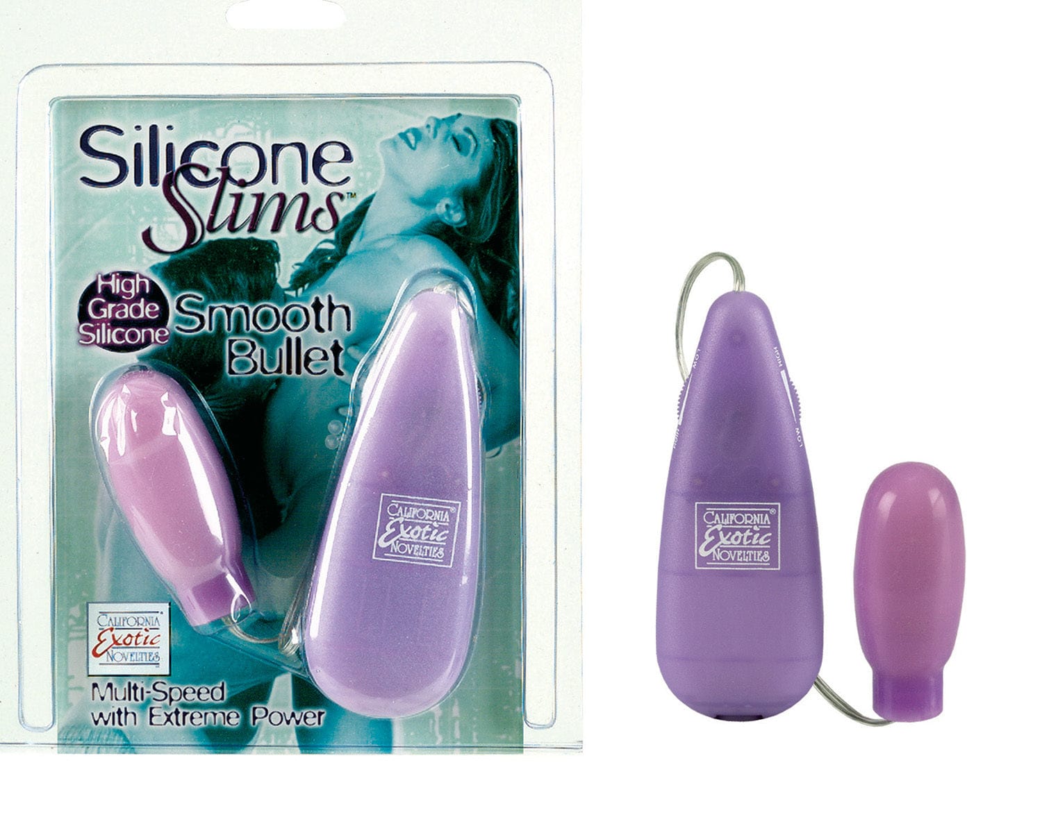 Clitoral Vibrators Silicone Slims Vibrating Smooth Bullet - Purple