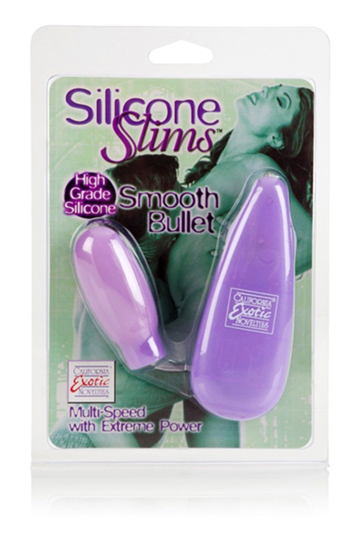 Clitoral Vibrators Silicone Slims Vibrating Smooth Bullet - Purple