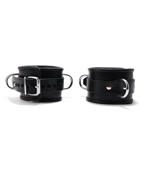 Closeouts 665 Padded Locking Wrist Restraints – Black Leather
