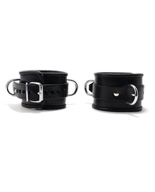 Closeouts 665 Padded Locking Wrist Restraints – Black Leather