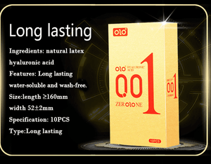 Clothing 12CM OLO Cross border Foreign Trade English Version Condom Ultra thin 001 Bare Entry Condom Sex Condom Sex Family Planning Products