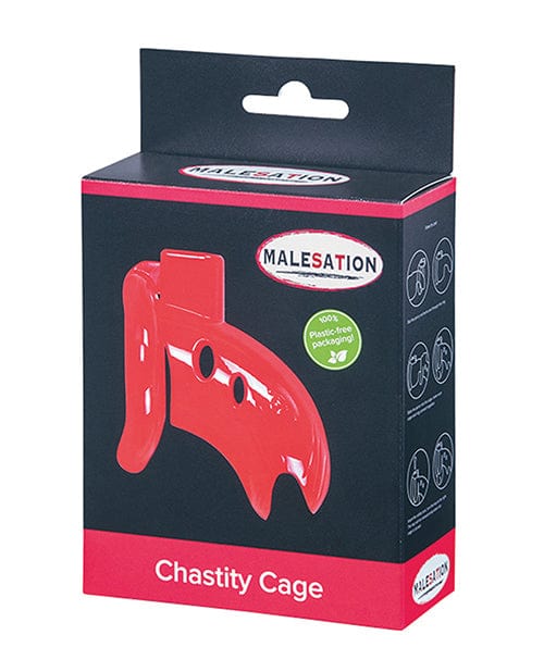 Cock Cages MALESATION Chastity Cage - Red