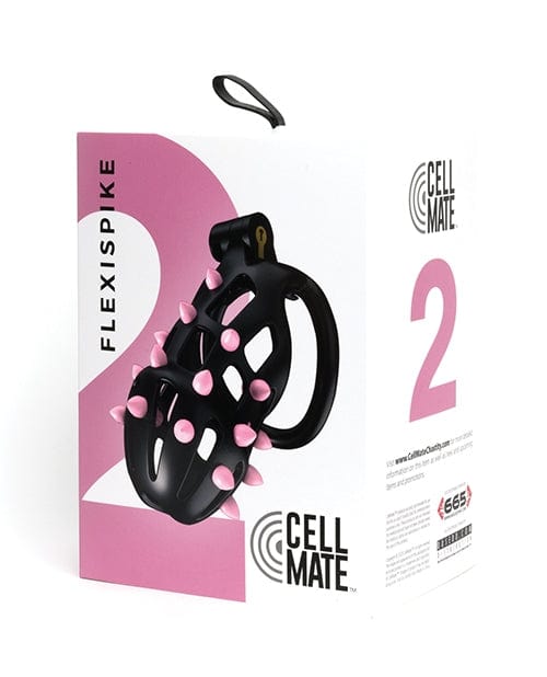 Cock Cages Sport Fucker Cellmate FlexiSpike Chastity Cage - Size 2 Black/Pink
