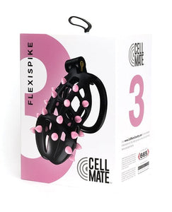 Cock Cages Sport Fucker Cellmate FlexiSpike Chastity Cage - Size 3 Black/Pink