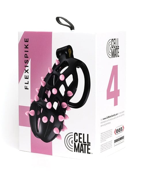 Cock Cages Sport Fucker Cellmate FlexiSpike Chastity Cage - Size 4 Black/Pink