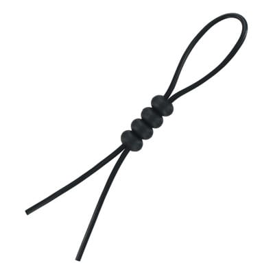 Cock Rings 4-Way Adjustable Cock and Ball Tie - Black
