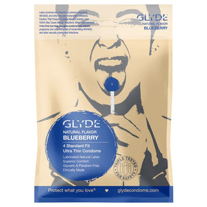 Condoms - Flavored Glyde  Natural Flavor Condom Bberry 4pk