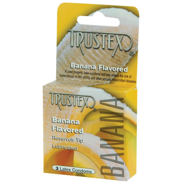 Condoms - Flavored Trustex: Banana Condom 3pk
