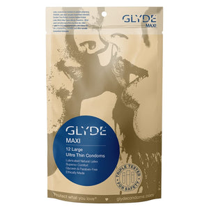 CONDOMS Glyde Maxi Large/Xl 12pk