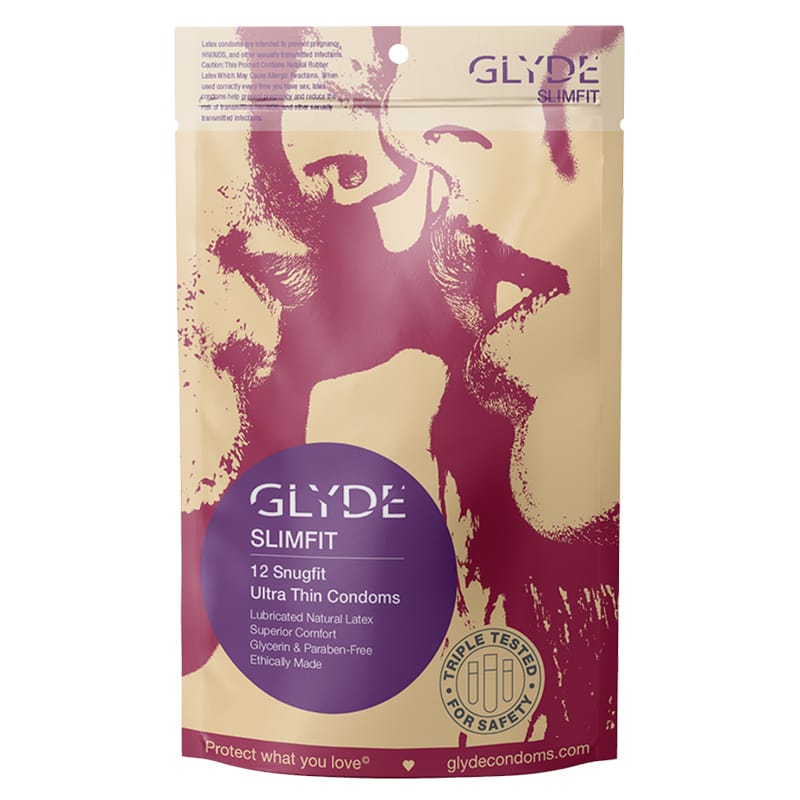 Condoms - Latex & Non Latex Glyde Slimfit (Snug-Fitting) 12pk