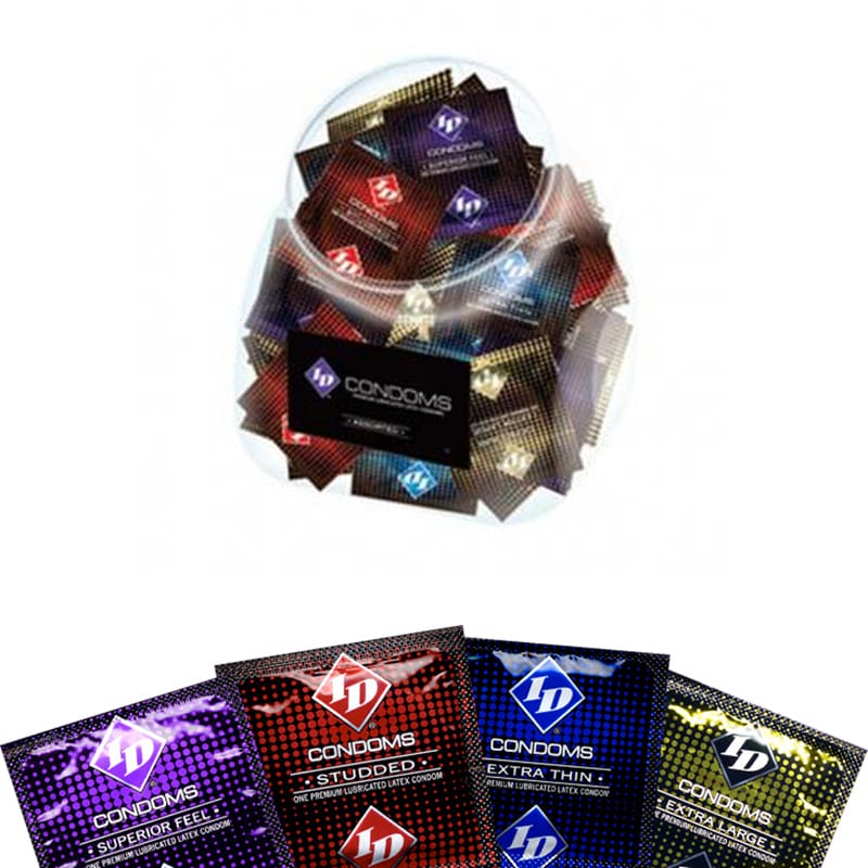 Condoms - Latex & Non Latex ID Assorted Condom Jar (144 condoms)
