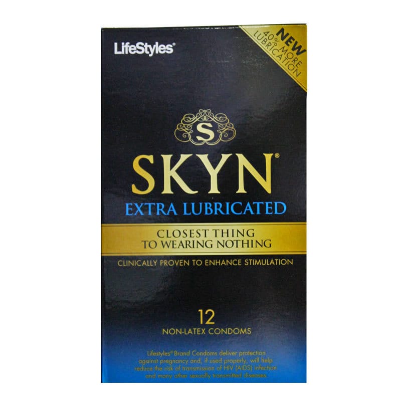 Condoms - Latex & Non Latex LifeStyles SKYN Extra Lubricated (12pk)