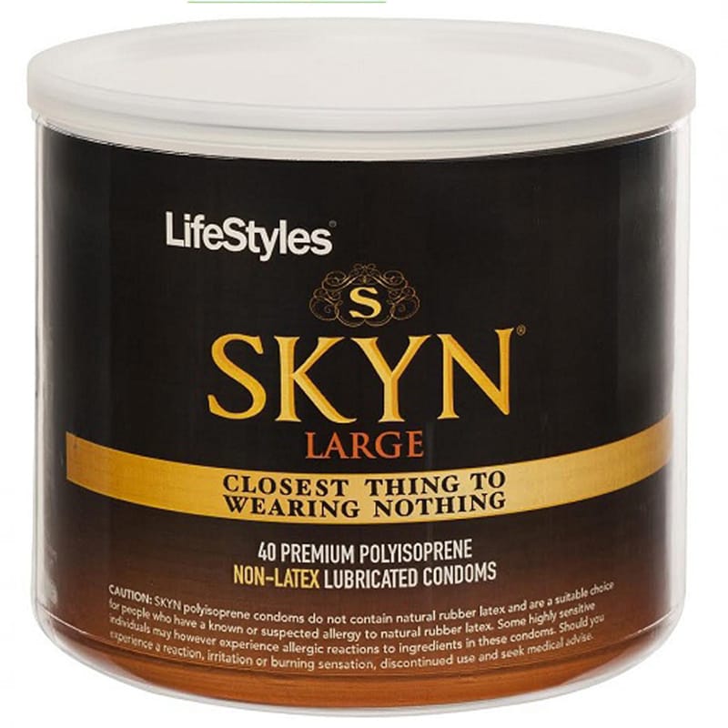 Condoms - Latex & Non Latex LifeStyles SKYN Large Display Bowl (40)