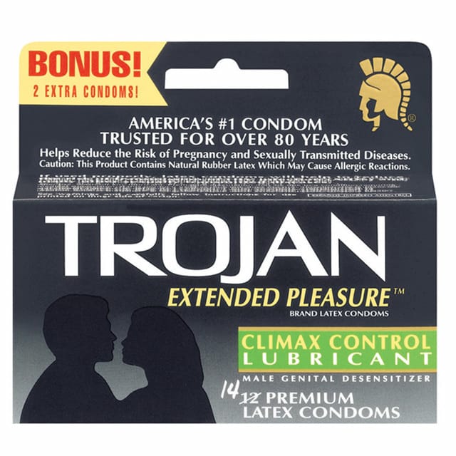 Condoms - Latex & Non Latex Trojan Extended Pleasure (12)