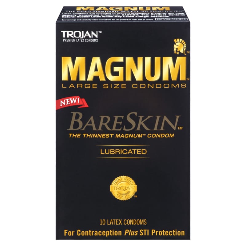 Condoms - Latex & Non Latex Trojan Magnum Bareskin Condoms (10)
