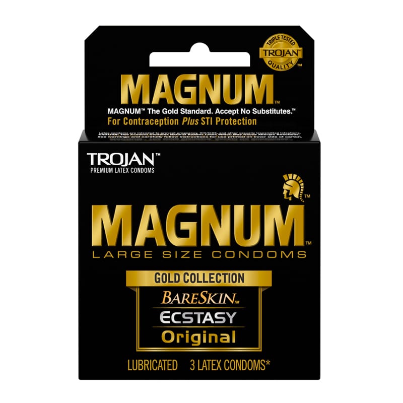 Condoms - Latex & Non Latex Trojan Magnum Gold Collection 3pk