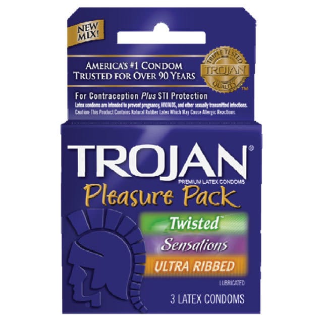 Condoms - Latex & Non Latex Trojan Pleasure Pack (3)