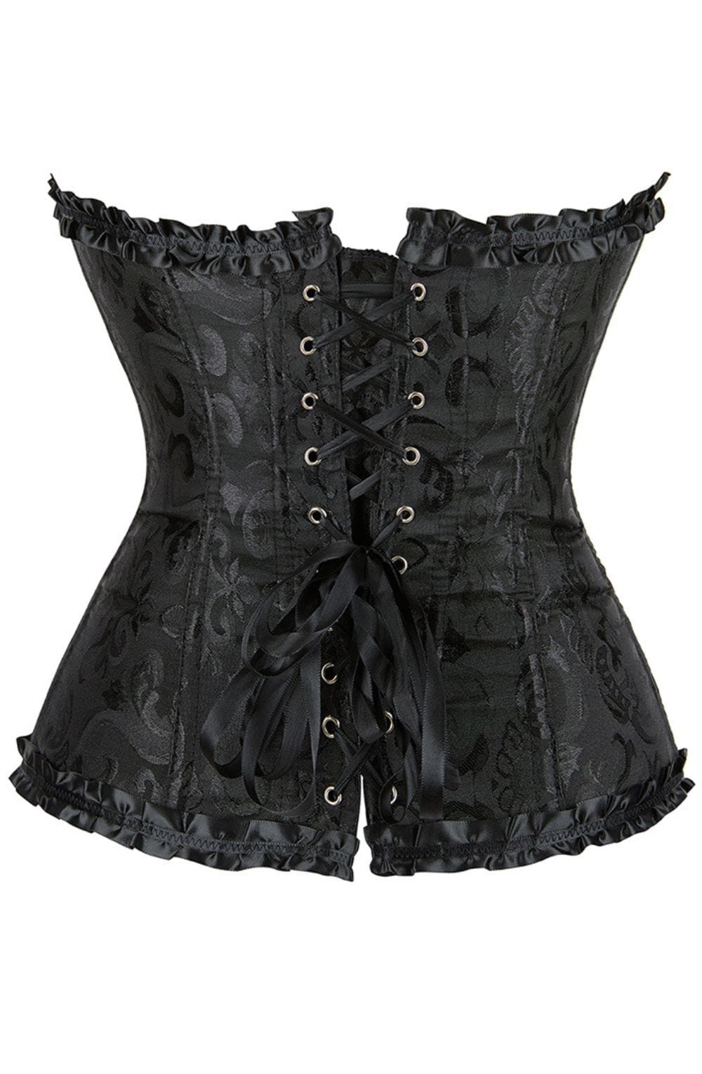 Corsets YesX YX886 Stunning Black Borcade Corset Up to 5XL