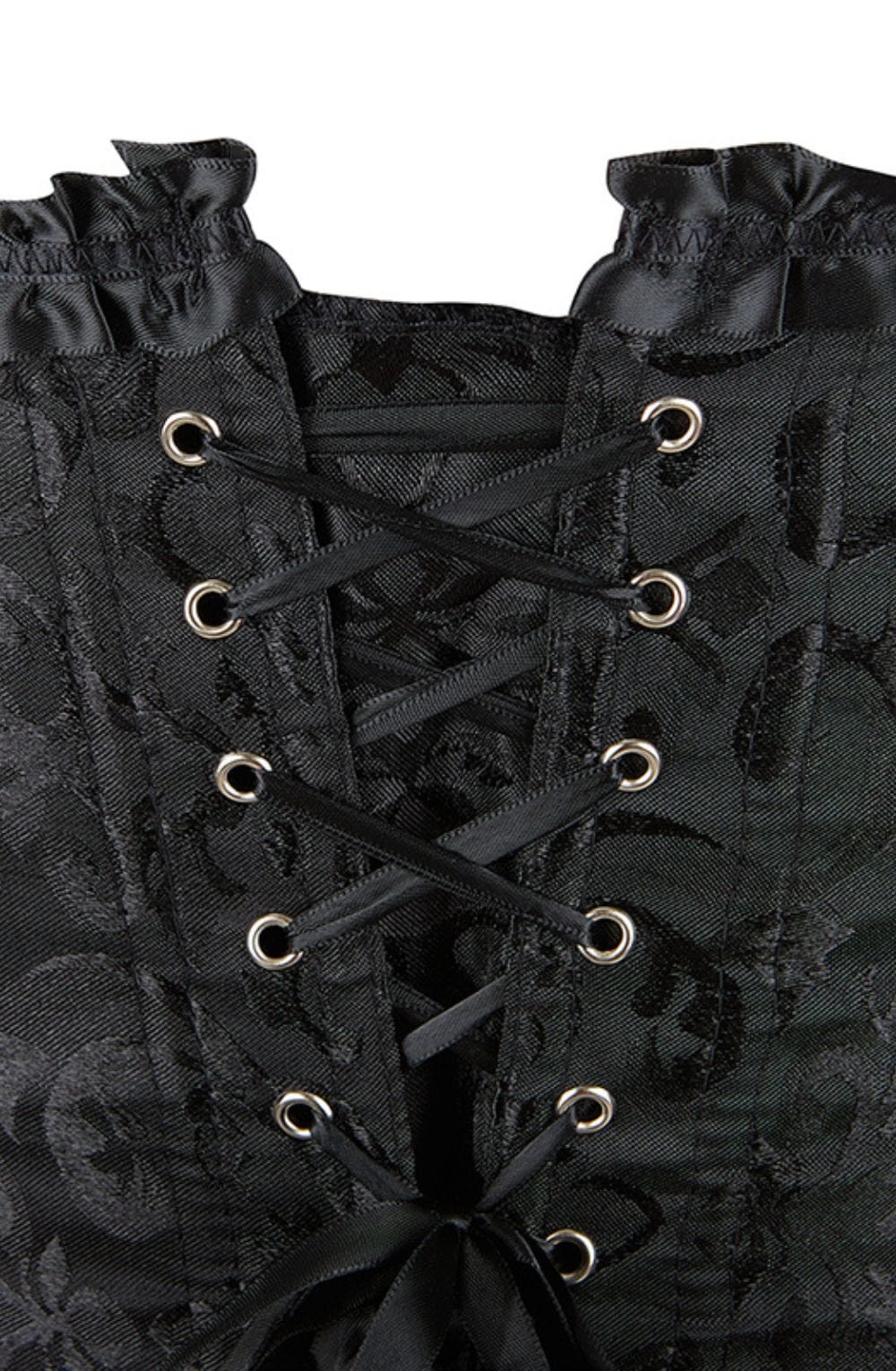 Corsets YesX YX886 Stunning Black Borcade Corset Up to 5XL