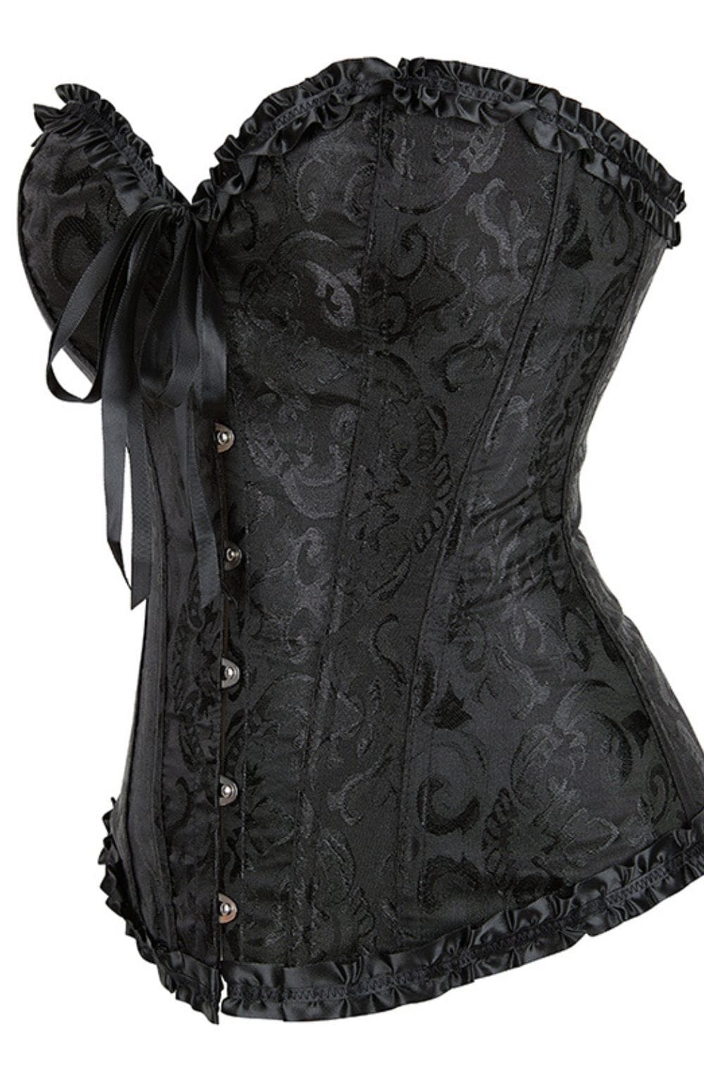 Corsets YesX YX886 Stunning Black Borcade Corset Up to 5XL