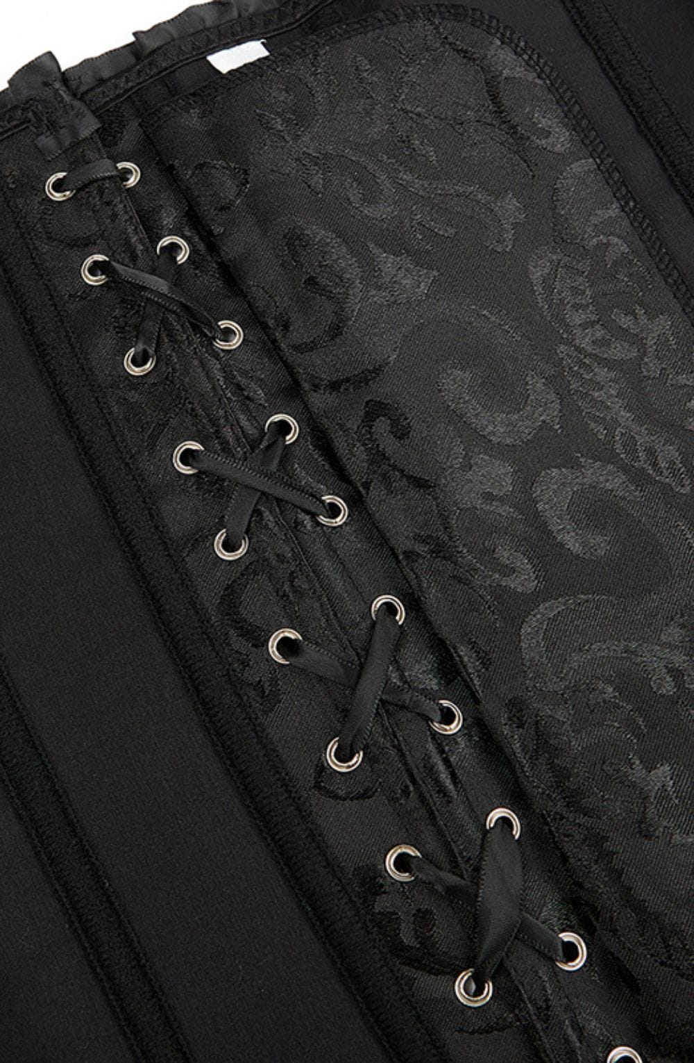 Corsets YesX YX886 Stunning Black Borcade Corset Up to 5XL