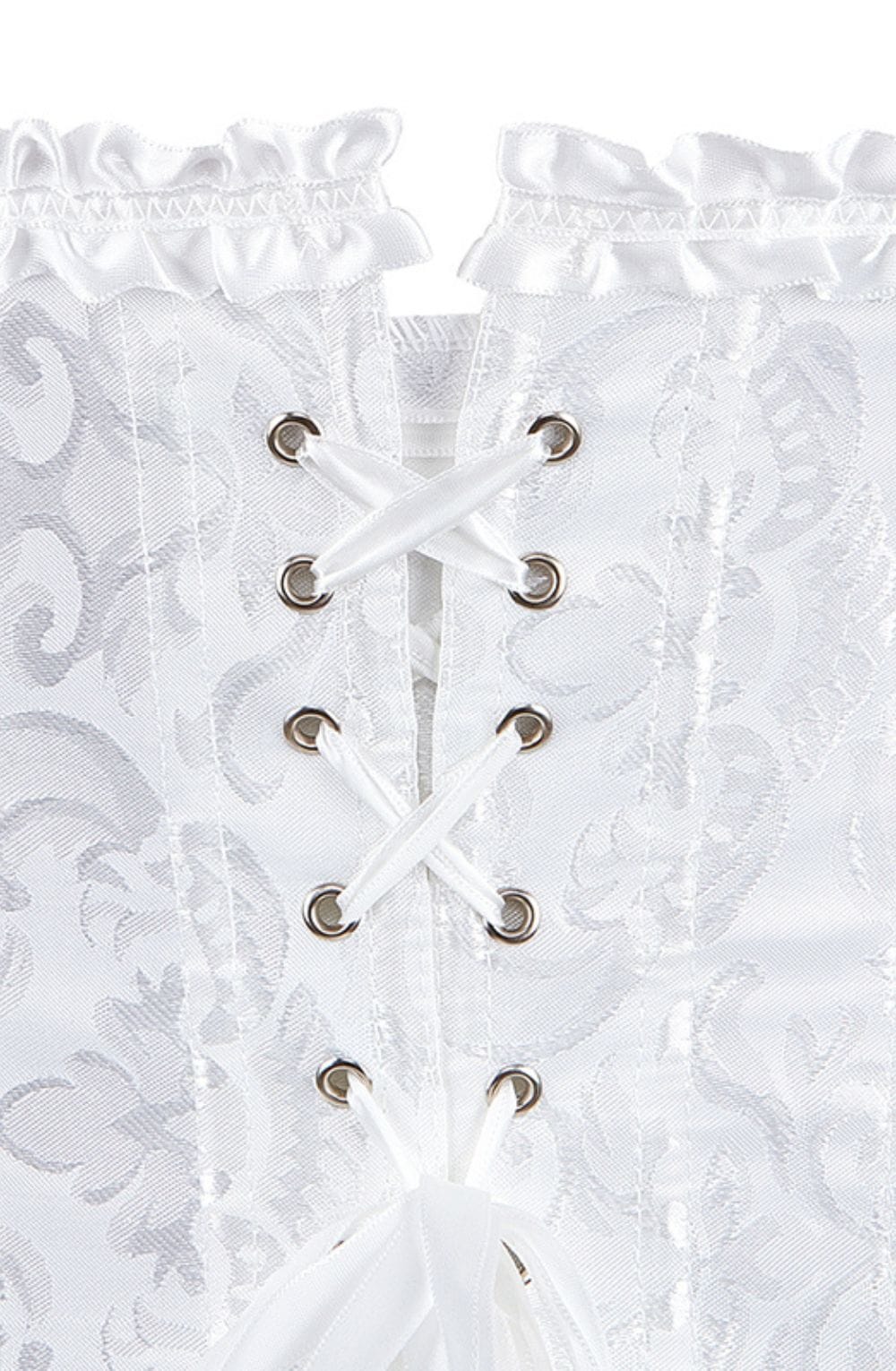 Corsets YesX YX887 Elegant White Brocade Corset up to 2XL
