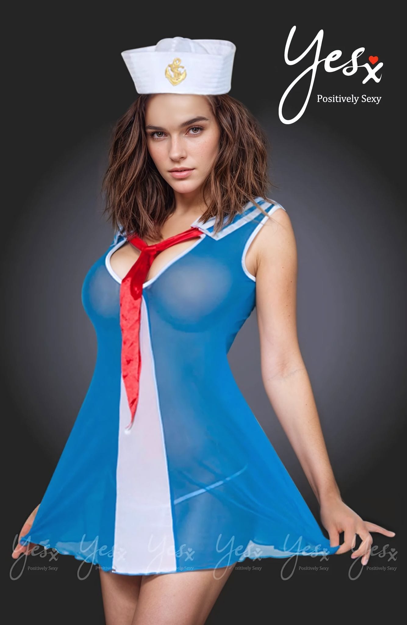 Costumes BLUE/RED / S/M YesX YX119 Sailor Dress Blue/Red