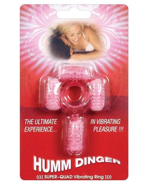 Couples Humm Dinger Super Quad 4-Motor Vibrating Cock Ring – Magenta