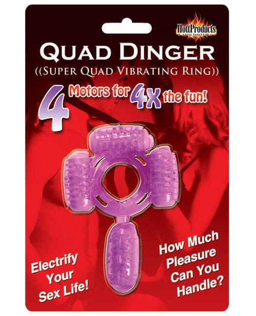 Couples Humm Dinger Super Quad 4-Motor Vibrating Cock Ring – Purple