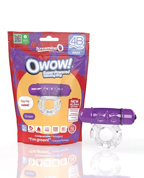 Couples Screaming O 4B OWow Vibrating Cock Ring – Grape