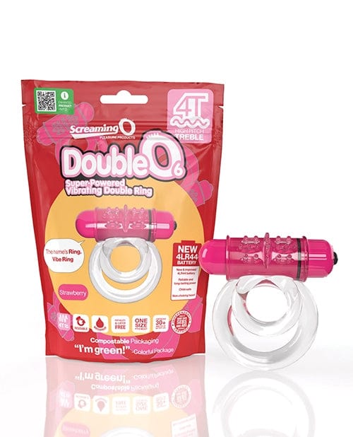 Couples Screaming O 4T DoubleO 6 Vibrating Double Ring – Strawberry