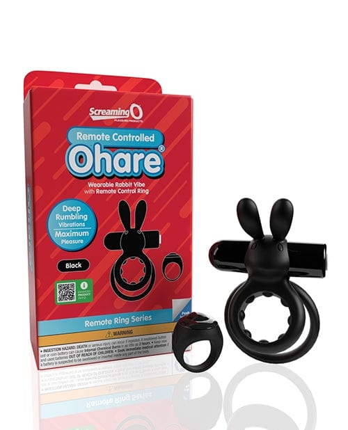 Couples Screaming O Ohare Remote-Controlled Vibrating Ring – Black
