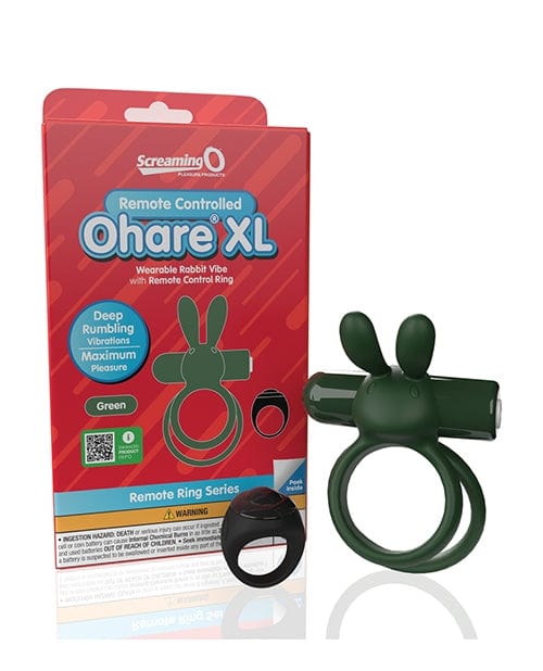 Couples Screaming O Ohare Remote Controlled Vibrating Ring - XL Green