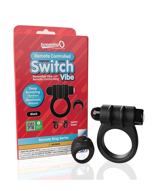 Couples Screaming O Switch Remote-Controlled Vibrating Ring – Black