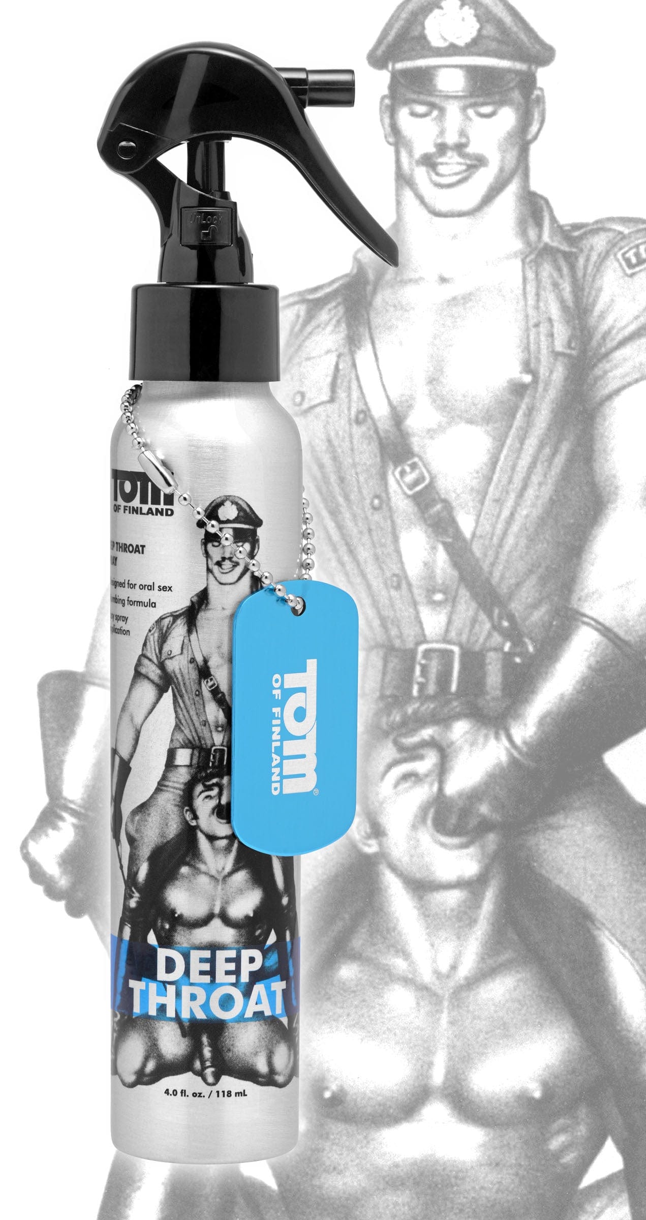 Desensitizers and Stimulants Tom of Finland Throat Desensitizing Spray - Mint, 4 oz