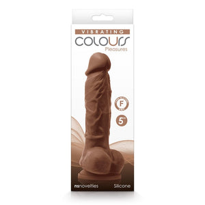 DILDOS & DONGS Colours Pleasures Vibrating 5in Dildo Br