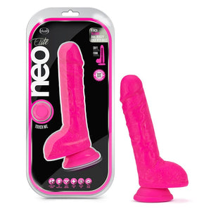 DILDOS & DONGS Neo Elite - 9 Inch Silicone Neon Pink