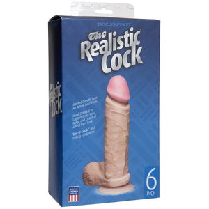 DILDOS & DONGS Realistic Cock - 6in White