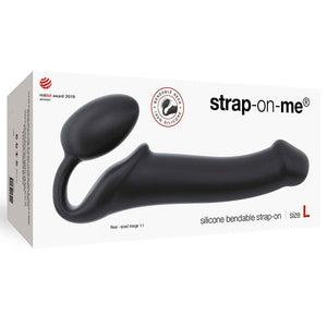 Dongs - Strap-on & Strapless Strap-On-Me Semi-Real Bend Strap-On Bk L