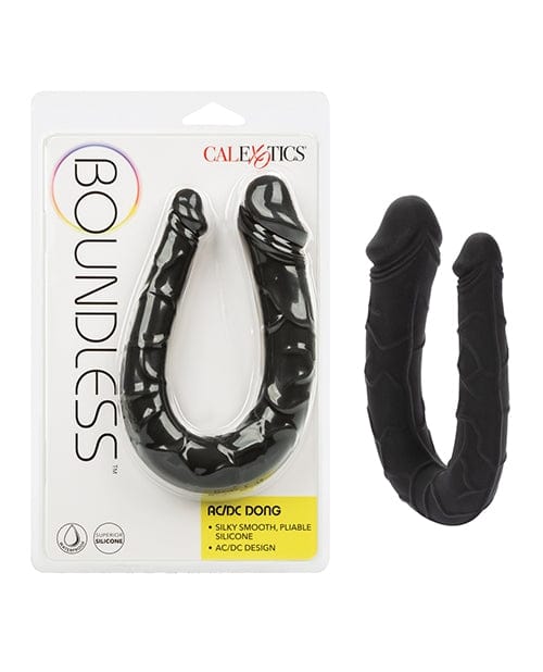 Boundless AC/DC black 9 inch U-shaped silicone double-ended dildo