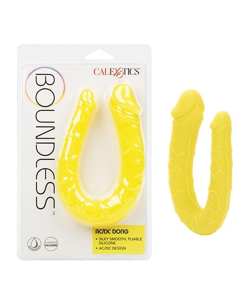Boundless AC/DC yellow 9 inch U-shaped silicone double-ended dildo