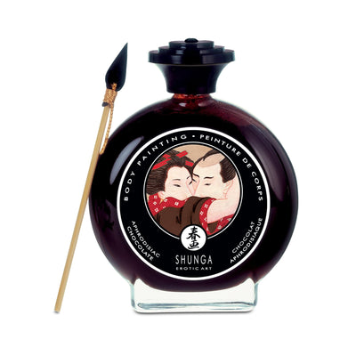 Shunga Chocolate Edible Body Paint – 3.5 oz with Brush