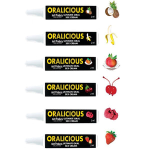 Edible Cream Oralicious Flavored Oral Sex Cream 144pc Display - of 2ml Tubes